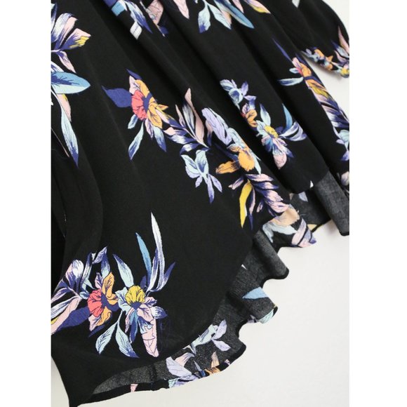Free People Tree Swing Tunic Mini Dress S Night Combo Orchid Vibrant Floral $128 - Picture 15 of 16